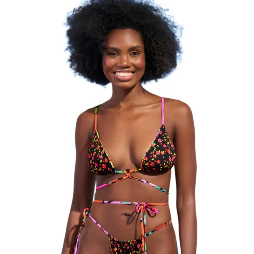🌺 MAAJI 🌺 Rainforest Coco Sliding Triangle Bikini Swim Swimwear Top - Picture 7 of 10